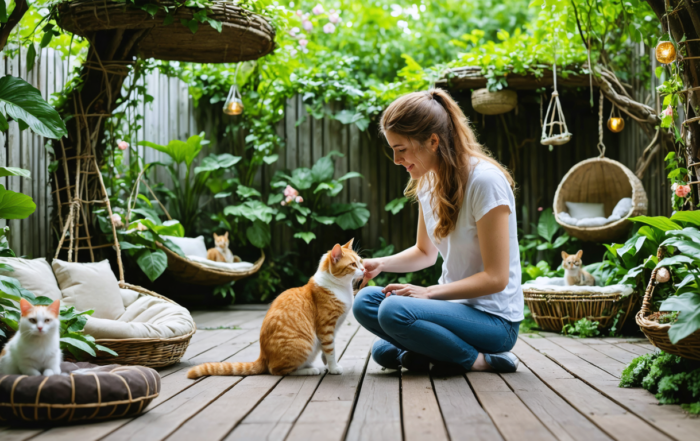 apprenez à aménager un jardin idéal pour chats, un véritable paradis où ils pourront profiter d'une retraite sereine et pleine de confort.